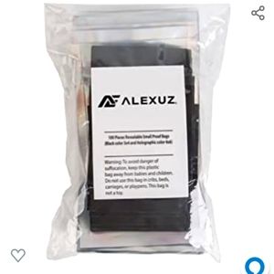 50-Pack Black Storage resealable bags